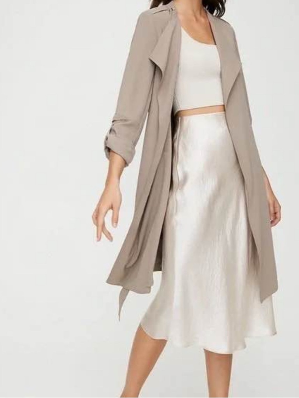 Babaton Aritzia XXS Flowy Trench Coat